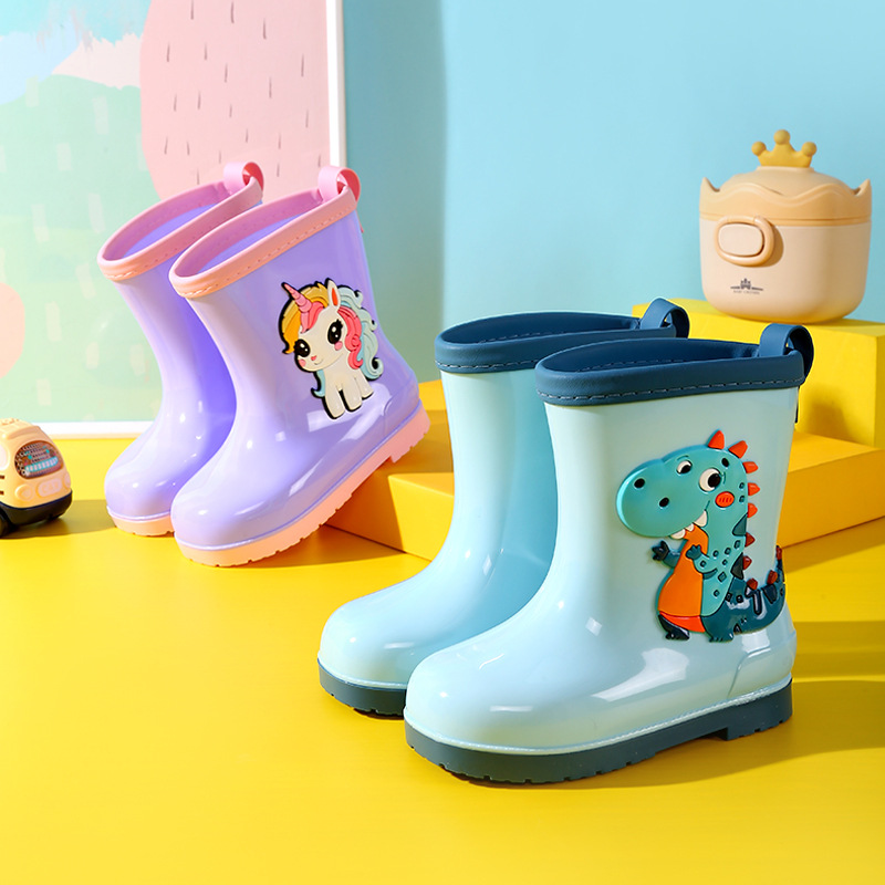 Kids Outdoor Garden - Yağmurlu gün erkek kız karikatür dinozor
