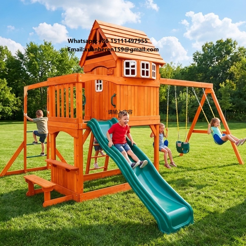 Kids Outdoor Swing Set - Büyük Açık Hava Eğlence Ekipmanları Çocuk