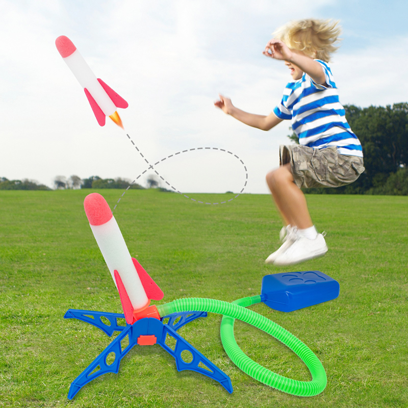 Kids Outdoor Jumping Toys - Çocuklar ayak pedalı hava pompası roket