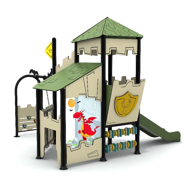 Kids Outdoor Climbing Structure - Ahşap Açık Hava Oyun Alanı Seti