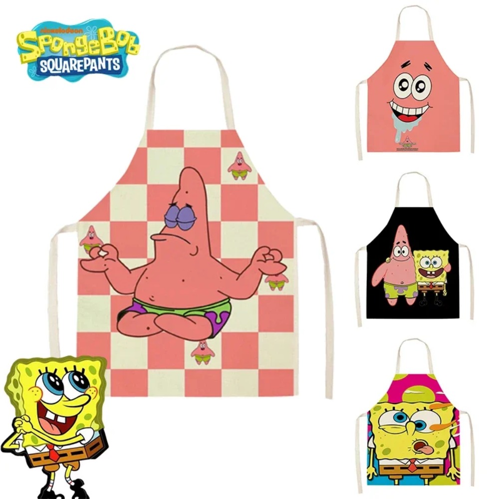 Kids Outdoor Kitchen Accessories - SpongeBob Patrick Yetişkinler için Mutfak Önlükleri