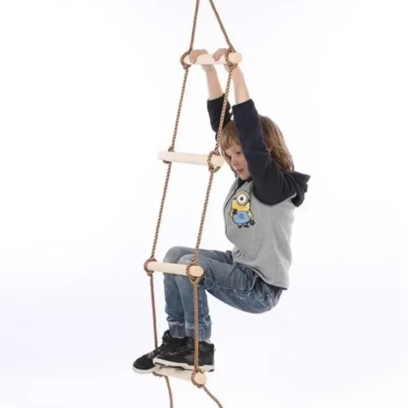 Kids Outdoor Climbing Structure - Çocuklar için Tırmanma Halatı Merdiveni Ahşap
