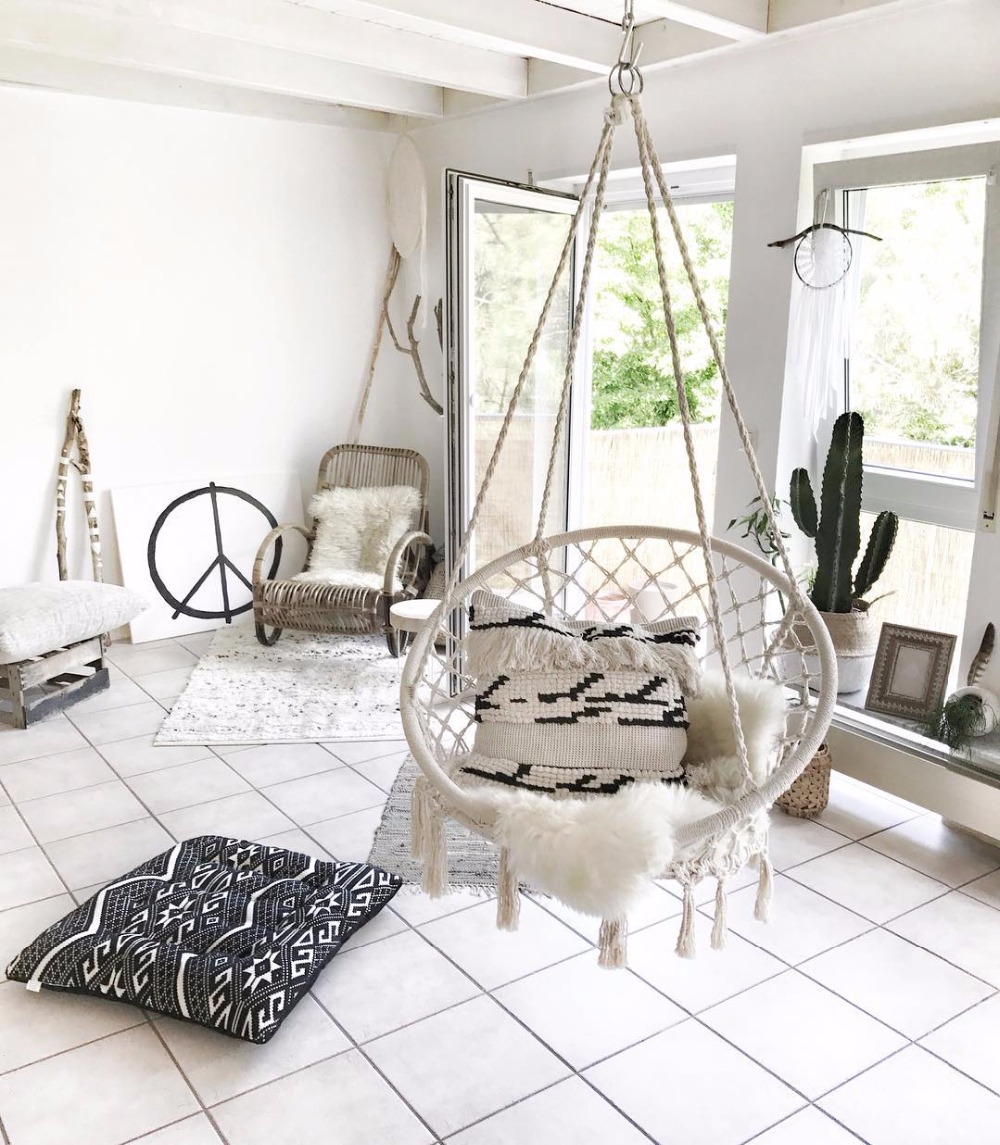 Kids Outdoor Hammock - 2025 İskandinav Bahçe El Yapımı Örme