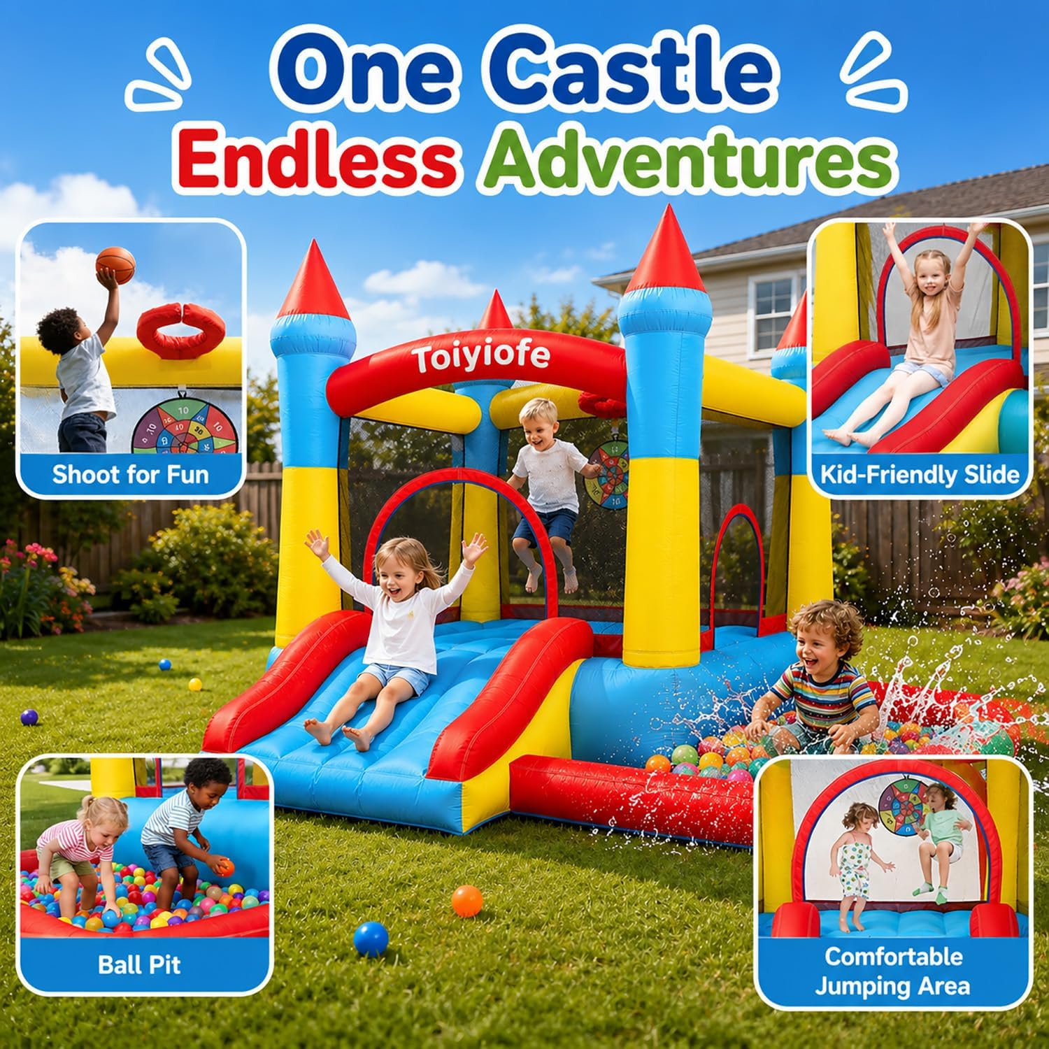 3-6 Yaş Çocuklar İçin Şişme Oy - Kids Outdoor Jump House incelemesi ve fiyatı