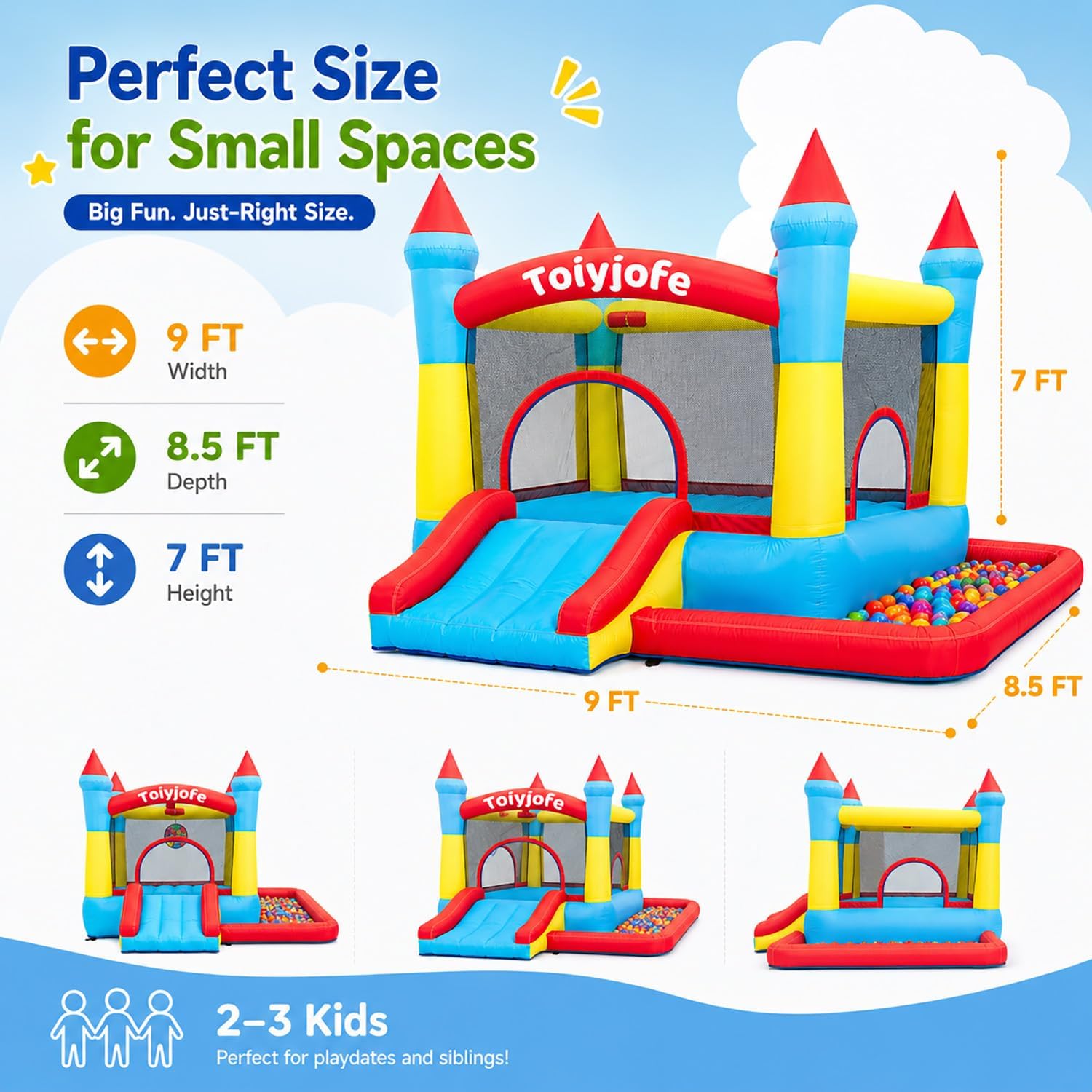3-6 Yaş Çocuklar İçin Şişme Oy - Kids Outdoor Jump House incelemesi ve fiyatı