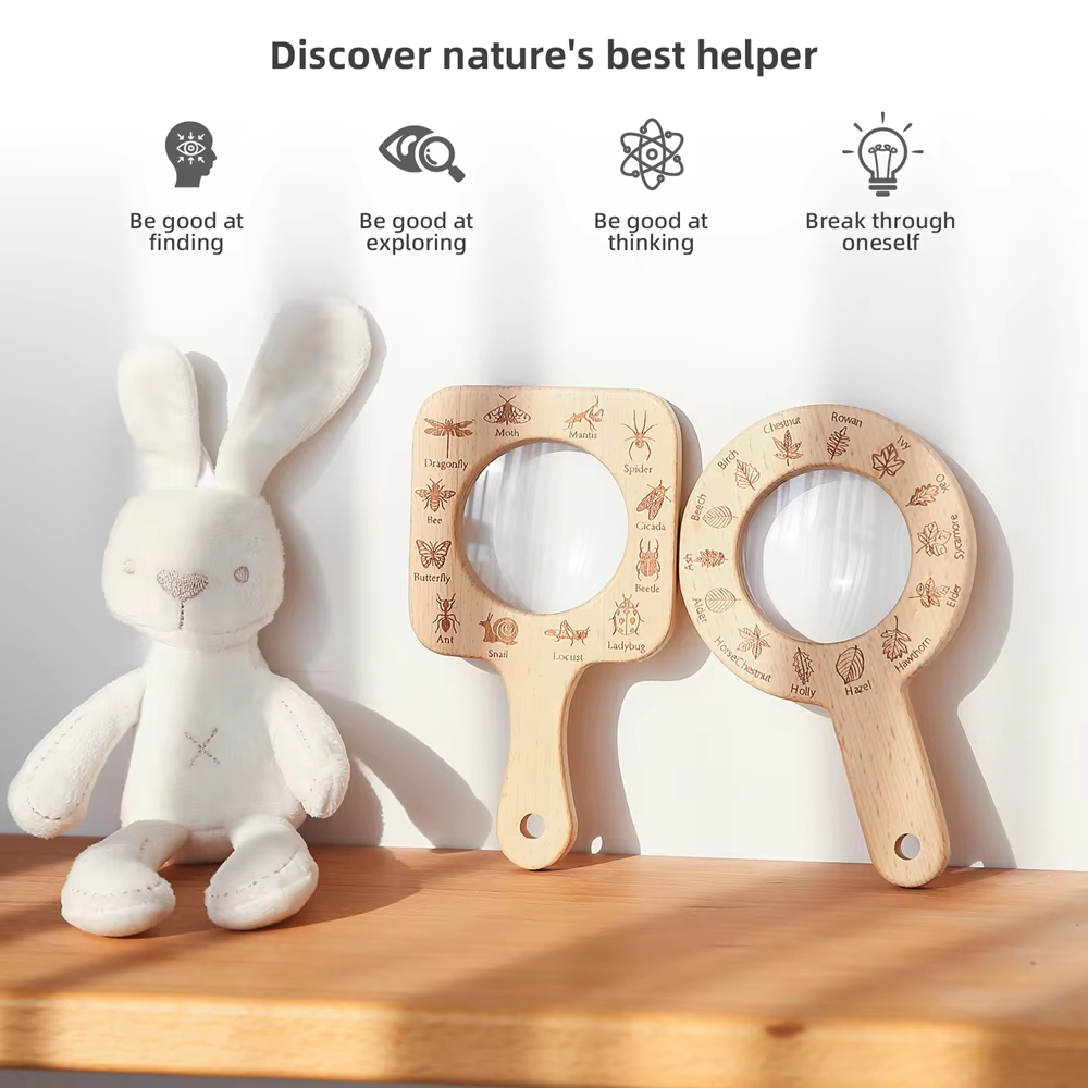 Çocuklar için Ahşap Büyüteç, D - Kids Outdoor Gifts incelemesi ve fiyatı