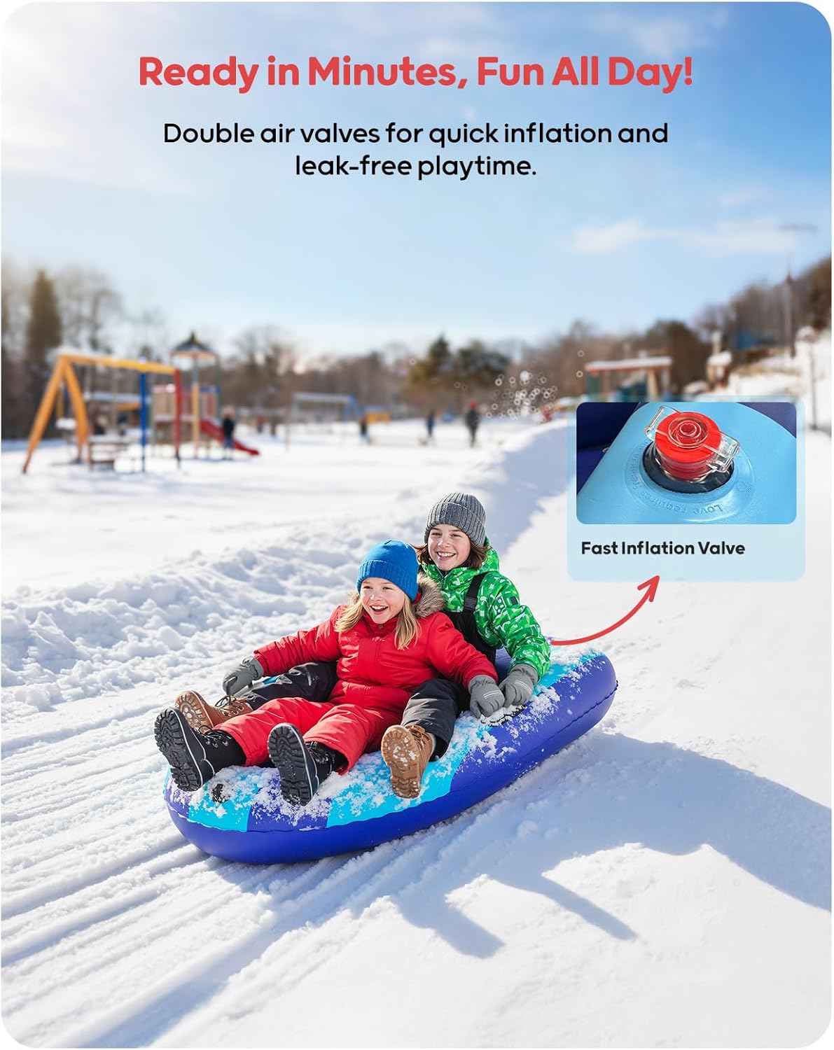 QPAU Şişme PVC Kar Kızakları A - Kids Outdoor Gifts incelemesi ve fiyatı
