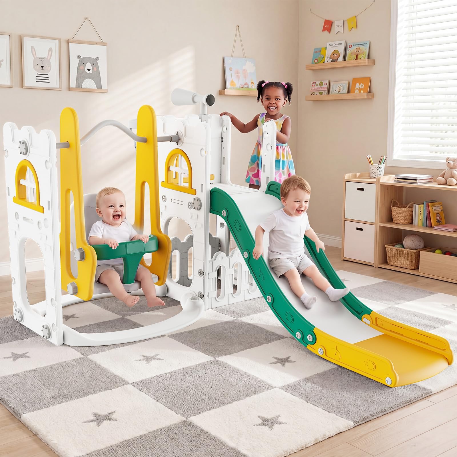 7'si 1 Arada Çocuk Kaydırağı v - Kids Outdoor Swing Set incelemesi ve fiyatı