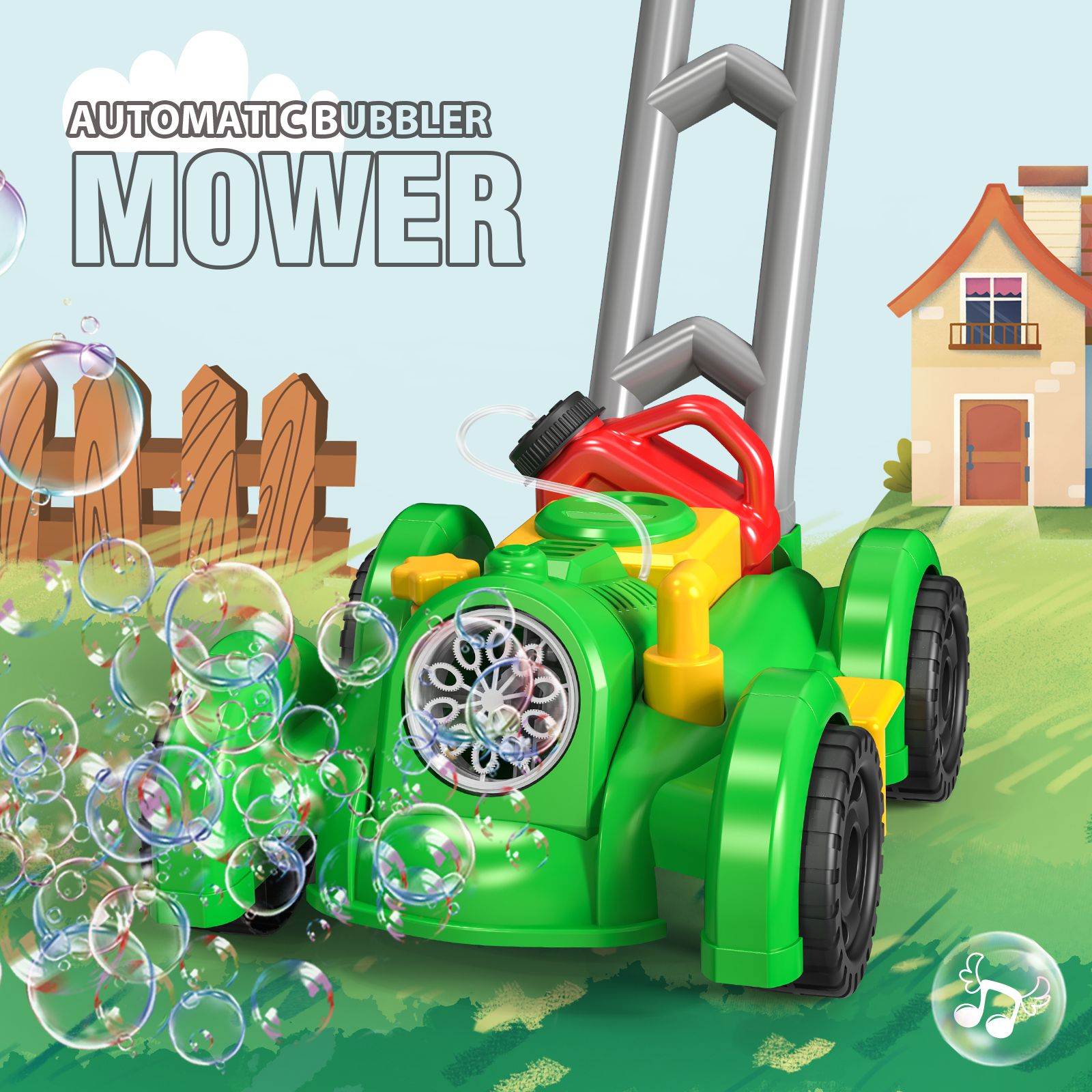 Arabası kabarcık makineli tüfe - Kids Outdoor Lawn Mower incelemesi ve fiyatı