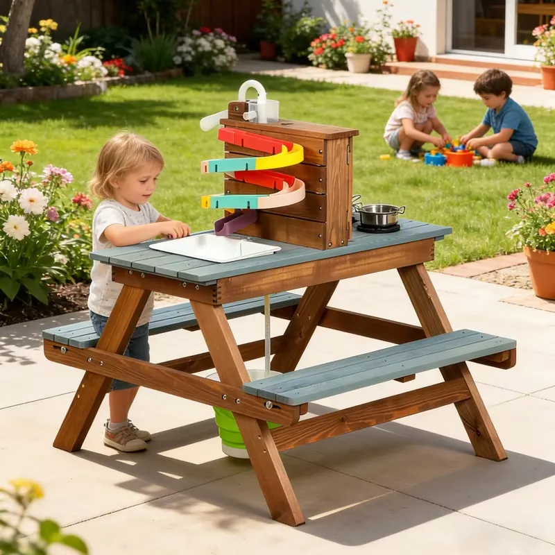 Çocuklar için Ahşap Piknik Mas - Kids Outdoor Mud Table incelemesi ve fiyatı