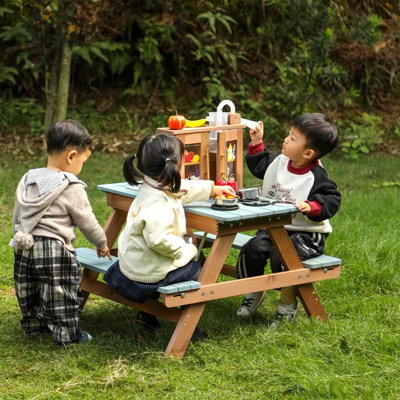 Çocuklar için Ahşap Piknik Mas - Kids Outdoor Mud Table incelemesi ve fiyatı